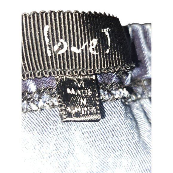 Love J WomenM Denim Bodice Black Dress Style Boho Spaghetti Strap Zip Front - Picture 5 of 6